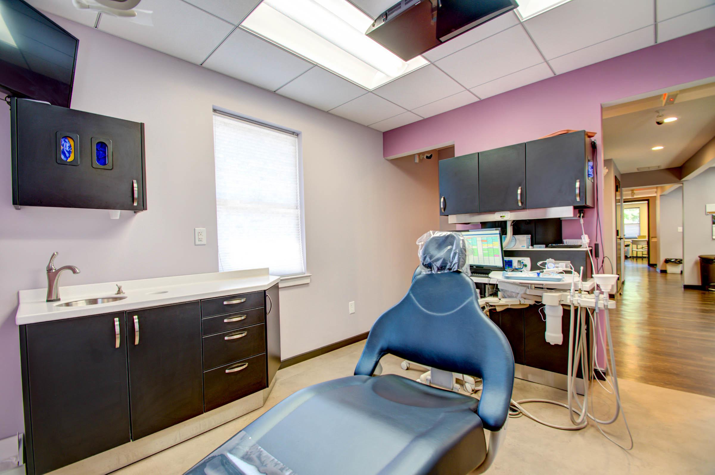 A modern treatment room at Blue Bell Dental Associates